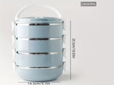 Four-layer circular lunch box, stainless steel insulated lunch lid-equipped storage V1105-YACH-002