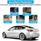 pcs Mudguards for Tesla Model 3 Front Rear Mudguard Fender Kit White Model 3_tfrf White Model 3 V1237-ZY-203-4053