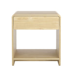 Artiss Bedside Table Drawer Open Shelf Pine FUR-T-BS-01-WD