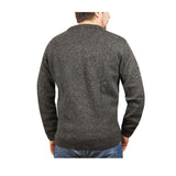 100% Shetland Ragg Wool V Neck Knit Jumper Pullover Mens Sweater Knitted - Charcoal - S V563-SW-VN-CHRCOL29-S