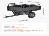 Garden Utility Trailer, 10 Cu. Ft & 227 kg Capacity, ATV UTV Hauling Trailer, Tow Behind Steel Dump V952-HYTCHSTPK10CJT946001V0