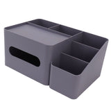Tissue Box Organizer with Lid Plastic Exquisite Smooth Surface Tissue Desk Organizer for Home Office V1294-YM0706-3117230170013