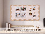 Scalloped Bulletin Board, Distinctive Scalloped Design, No Drill Installation, High Density Felt for V1369-AZ3-W-12590