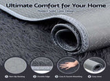 Artiss Floor Rug 140x200cm Plush Area Shaggy Rug Living Room Bedroom Carpet Grey FLR-FLU01-140X200-GY