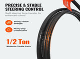 Boat Steering Cable, 17 Feet Outboard Marine Rotary Steering Cable, 1/2 Ton High Tensile Strength, V952-XWZXDLXWZXPJDR7EXV0