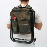 Camouflage Insulated Cooler Backpack Chair - Foldable Stool for Picnics & BBQ V888-ELOSUNG26077