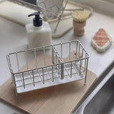 Stainless Steel Storage Rack - Multifunctional Kitchen Organizer with Non-perforated Countertop V1369-AZ3-W-15490