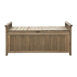 Gardeon Outdoor Storage Bench Box Wooden Garden Toy Tool Sheds Patio Furniture Brown ODF-OSB-WDL-BR