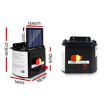 Giantz Fence Energiser 3KM Solar Powered 0.1J Electric Fencing Charger SFC-SO10-3KM