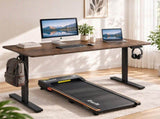 Artiss 140cm Standing Desk Treadmill Motorised Rustic Brown SDTM-156E-380-RWBK