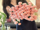 52 Pink Flowers Beige Blanket Diameter Approximately 110CM V1221-52-PINK-FLOWERS-BEIGE-BLANKET-DIAMETER-APPROXIMATELY-110CM