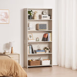 VEVOR 5-Tier Wide Bookshelf 173cm Wooden Freestanding Open Bookcase Shelf White V952-BSSJZFXBHB1LUKRBCV0