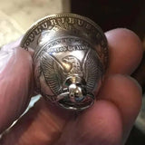 Morgan Silver Dollar Bell,Halloween Witch Silver Bells Decorations,Antique Metal Hanging Bell V1188-ZC-LHJ-428