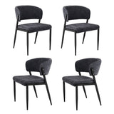Artiss Dining Chairs Set of 4 Linen Fabric Soft Upholstered Chairs Charcoal DINC-KJ-7016-CHX4