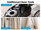 DEVANTI Bagged Vacuum Cleaner Powerful Suction for Carpet Wood Tile Floor VAC-KB-2108-BK