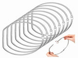 8Pcs 6In Loose Leaf Binder Book Rings D-Shaped Binder Rings Large Nickel Plated Steel Bookchain V1370-AZ4-10118