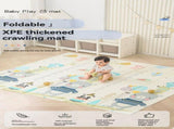 double-sided cartoon folding 2cm living room game odor-free children play V1102-115-54649-YEL-160-180CM