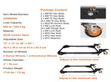 Mobile Base, 295.5 kg Capacity, Adjustable from 304 x 304 mm to 914 x 914 mm, Heavy Duty Universal V952-JJYDDZ650LBSLTP7RV0