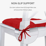 Tufted Memory Foam Chair Cushions 16x16 Inch-Overstuffed,Non-Slip Backing,and Ties for Indoor and V1366-AZ2-W-16407
