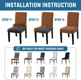 100% Waterproof Dining Chair Covers Stretch Chair Covers for Dining Room Set of 6 Parson Chair V1258-DP02-F-664