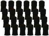 24x Womens Leg Warmers Disco Winter Knit Dance Party Crochet Legging Socks Costume - Black V563-BR-24LEGWARMS-BLK
