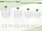 20-Pack Clear Plant Pots with Trays 4/5/6/7 Inch for Succulents Orchids Cuttings V1258-DP02-BOL-786