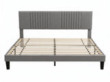 Artiss Double Bed Frame with Adjustable Headboard, Grey, 300kg Capacity BFRAME-H-VERA-D-CA-AB