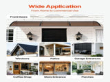 Awnings for Door Entrance, 965 x 2957 mm, Exterior Front Door Window Awnings with Drainage & ABS V952-GDSZYP40120Y8FUG0001V0