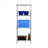 Wire Storage Rack 35x35cm Chrome Shelving with Fixed Legs V63-841471