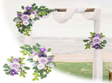 Wedding Arch Decorations Set of 2 Reusable Artificial Hanging Floral Swag - Greenery Garland for V1369-AZ3-W-15284