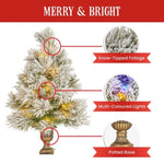 61cm Majestic Snow Prelit Tabletop Christmas Tree 112_OPMS2P