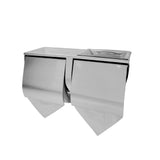 SS Double Toilet Roll Holder with Shelf V959-DTPR0026