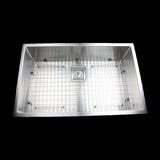 810x505mm Handmade 1.5mm Stainless Steel Undermount / Topmount Kitchen Sink with Square Waste V63-817883