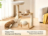 Rubber Wood & Acrylic Cat Tree V1408-W4