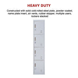 4-Door Vertical Locker for Office Gym Shed School Home Storage V63-832511