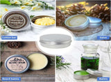 Moretoes 60 Pack Tins, 2Oz Metal Round Tins, Aluminum Tin Cans Containers with Screw Lid for Lotion V1259-DP01-F-56
