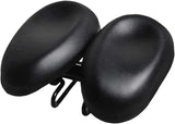 Noseless Saddle Cushion Ergonomic Soft Double Pad Wide Cycling Seat for Men Women Black, for V1189-LC-QP-00587