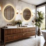 500x700mm LED Bathroom Mirror Oval Dimmable Anti-Fog V178-66711