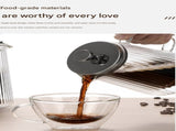 Transparent Elegant Ribbed Double Wall Glass French Press - 1000ml Heat Resistant Coffee and Tea V888-ELOSUNG32108