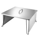 Fire Pit Heat Deflector, 645x645x370 mm Square Outdoor Burner Cover, Stainless Steel Bonfire Camping V952-HKGRZFX25YC0ER15N001V0