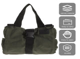 Portable Olive Green Canvas Pouch for Tools with 6 Zipper Storage Compartments V1192-AZ-W-25343