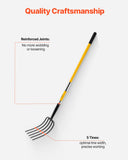 VEVOR 5 Tines Garden Fork Fiberglass Handle 57 in Spading Pitchfork Heavy Duty V952-HYCGCCGC5C1JW77SH001V0