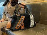 Minimalist Stylish Multi-Function Bag, PU Material, Contrast Stitching & Rhinestone, Shoulder / V1232-DJXK-DRL-001