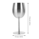 Metal Goblet Glasses Wine Goblet Stainless Steel 1Pack for Birthdays V1370-AZ4-14416