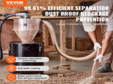 Cyclone Dust Separator with Metal Tank, 4" Retrofit Cyclone Separator for Dust Collectors, ABS Dust V952-DTXFCCQTJZXBLCKLWV0