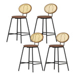 Artiss 4x Bar Stools PU Leather Stools Brown BA-B-ML-8783-BRX4