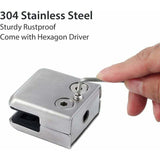 16 Pcs Stainless Steel Square Glass Clamps for Stair Railing, 8 to 10 mm V1188-MS-527-061
