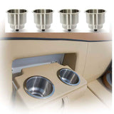 4PCS Stainless Drink Cup Holder Insert for Boat/Car/Truck RV/Camper/Yacht/Sofa V201-FCA0452007AU