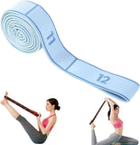 12-Pack Blue 12-Loop Numbered Yoga Stretch Strap - Durable Multi-Segment Resistance Fitness V888-ELOSUNG55902