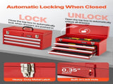 Tool Box 520 mm Portable Metal Tool Box 3 Drawers Tool Organizer Red V952-CTSBXSGJX20IEYVN5V0